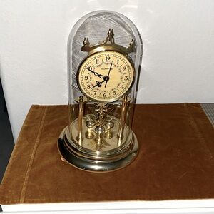 QUARTZ ANNIVERSARY WINDING CLOCK GERMANY VINTAGE